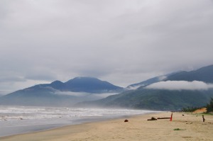 Danang beach, at the former north-south border.